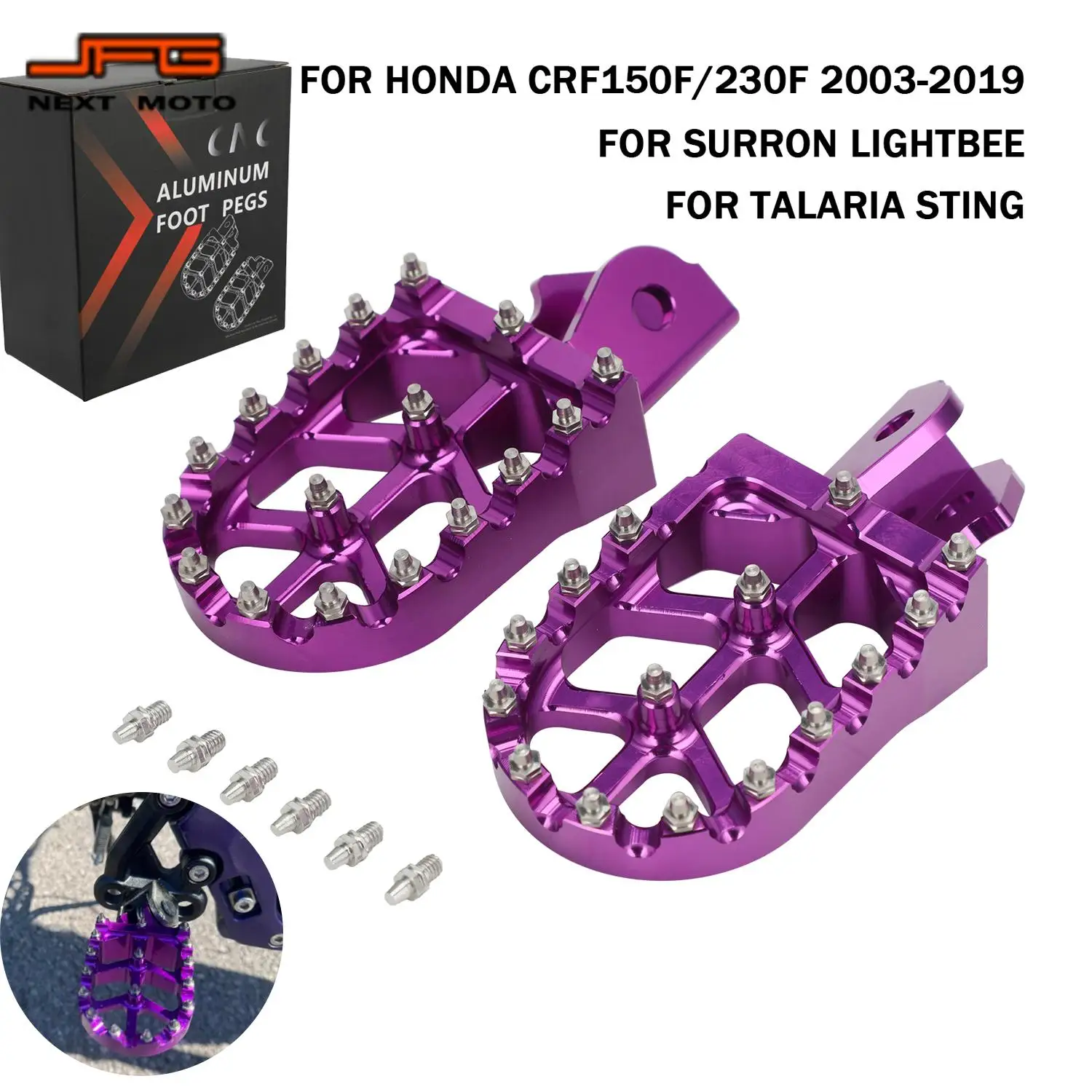 

Motorcycle CNC Foot Pegs Rests Footpeg Rests Pedals For TALARIA Sur Ron Light Bee X/S For Honda CRF150F/230F Electric Dirt Bike