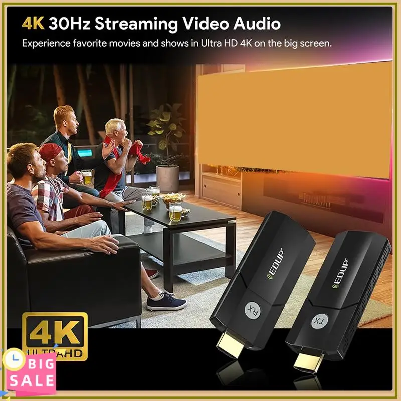 A4QHOT-EDUP موسع 4K جودة بلو راي لاسلكي - متوافق مع موسع نقل الصوت جهاز عرض تلفزيوني Simulacrum