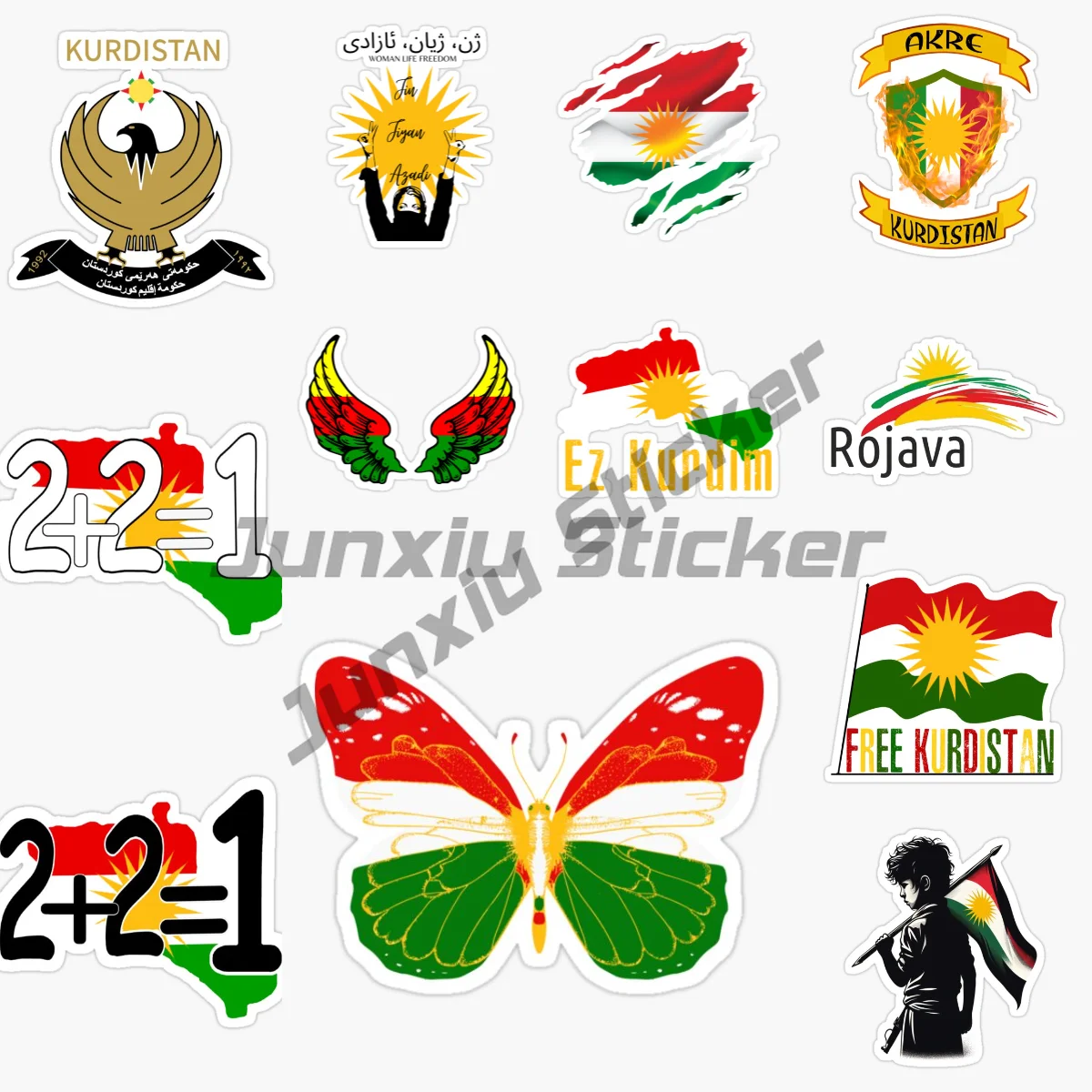 

KURDISTAN Car Stickers Car Laptop Trolley Case Helmet Decor Car Vinyl Bumper Waterproof Decal