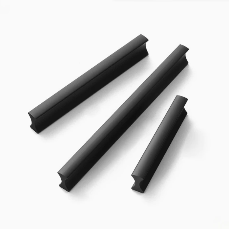 Kitchen Cabinet Storage Handles Closet Wardrobe Dressers Black Door Handle Drawer Pulls Knobs Hardware accessories