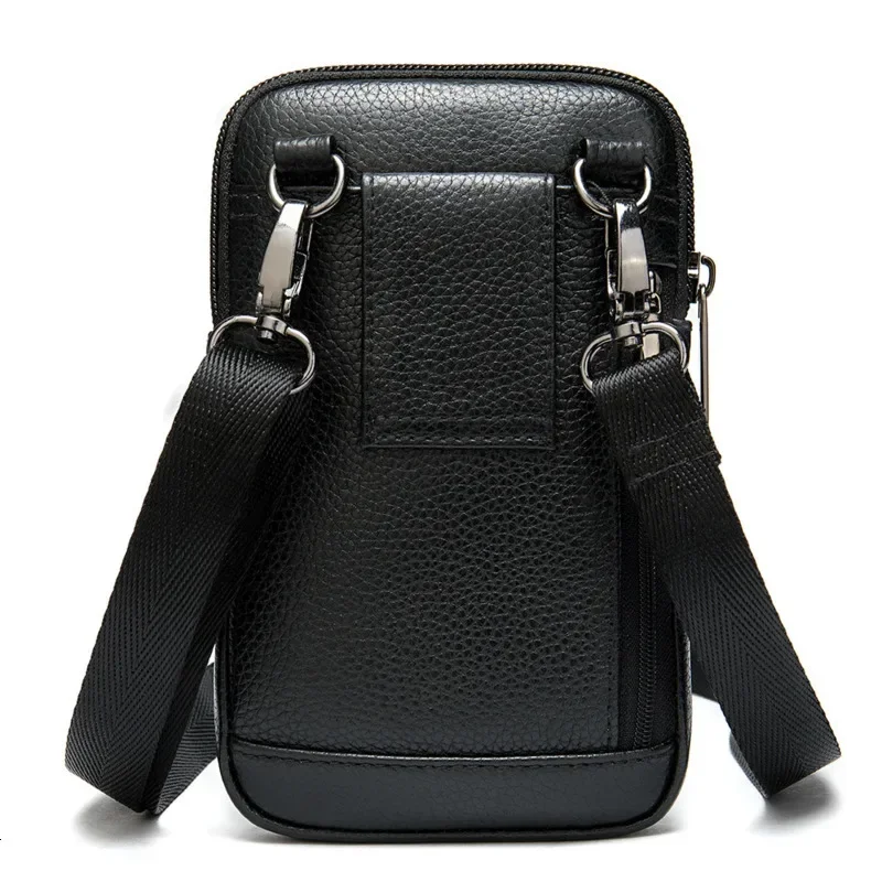 Casual couro genuíno mensageiro sacos dos homens saco para homens pequeno saco de telefone crossbody sacos ombro masculino crossbody bolsa luxo