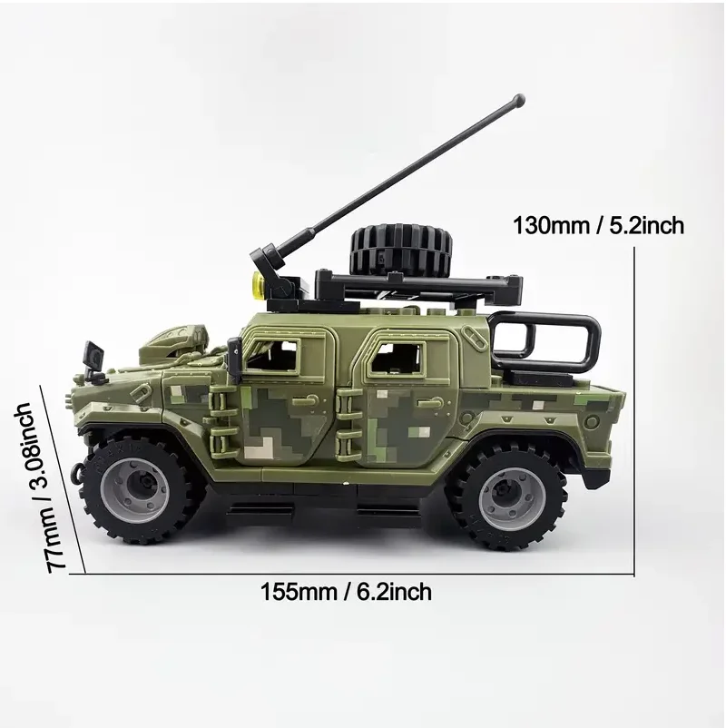 مجموعة مكعبات البناء العسكرية جنود الجيش القوات الخاصة مركبة مدرعة DIY نموذج لعبة قتالية تكتيكية هدية للأطفال والكبار #6