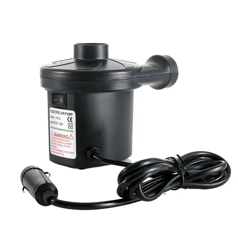 DC Electric Air Pump with 3 Nozzles 12V DC Inflator Deflator Pumps for Inflatables