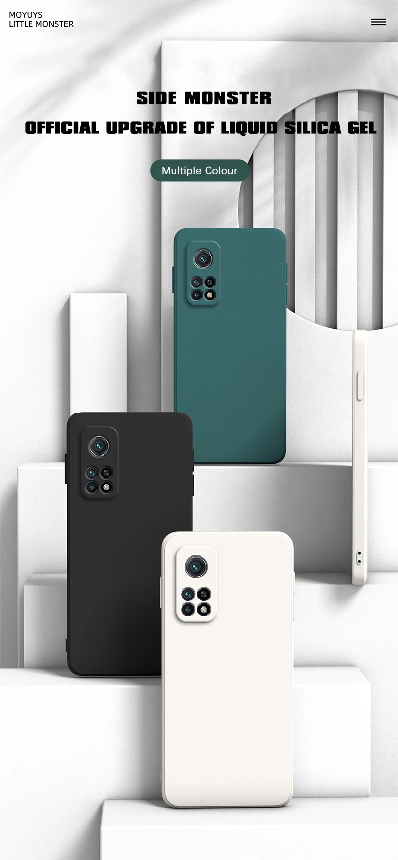 Quadratische Flüssigsilikon-Rückseite für Xiaomi Mi 10T Pro Lite 5G Soft Candy Schutzhülle für Xiaomi10T Mi10T 10TPro 10TLite – Detail 1