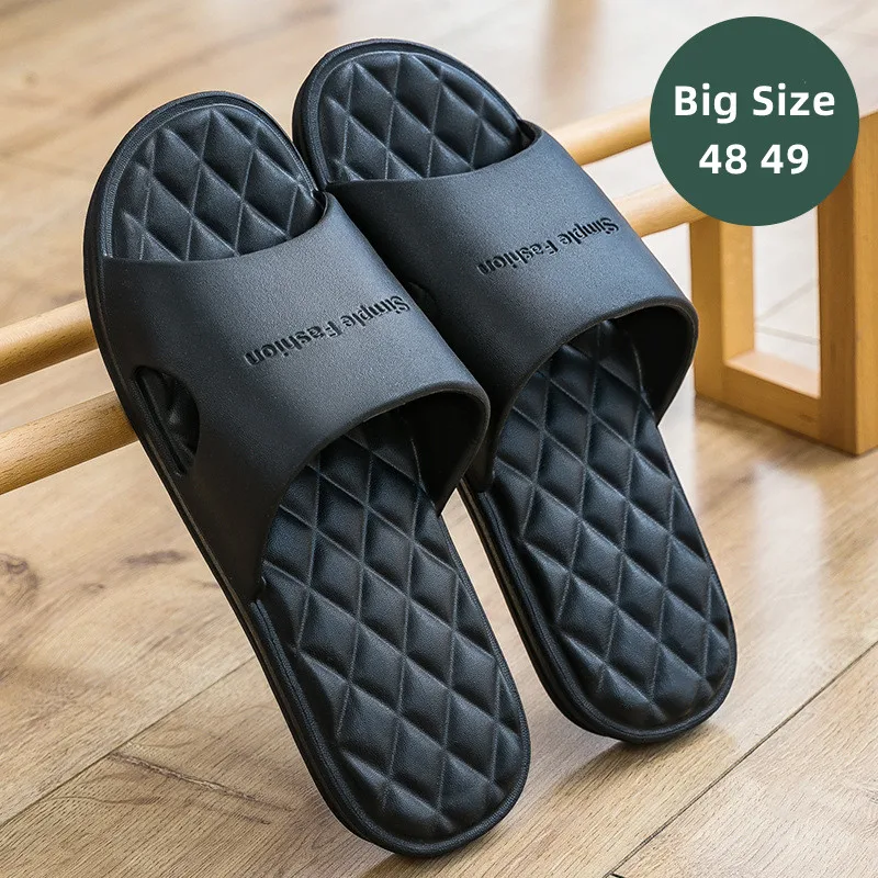 Zapatillas de talla grande 48 49 50 51 para hombre, zapatillas de playa con plataforma para el hogar, chanclas de baño suaves antideslizantes,