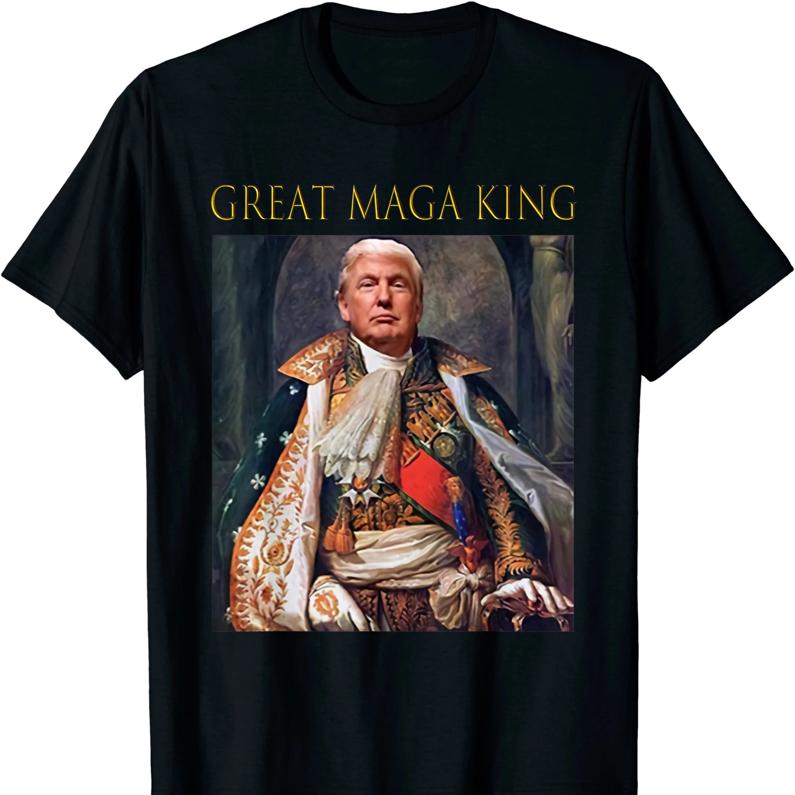 The Great Maga King Funny Trump Ultra Maga King T Shirt New 100% Cotton Short Sleeve O-Neck T-shirt Casual Mens Top