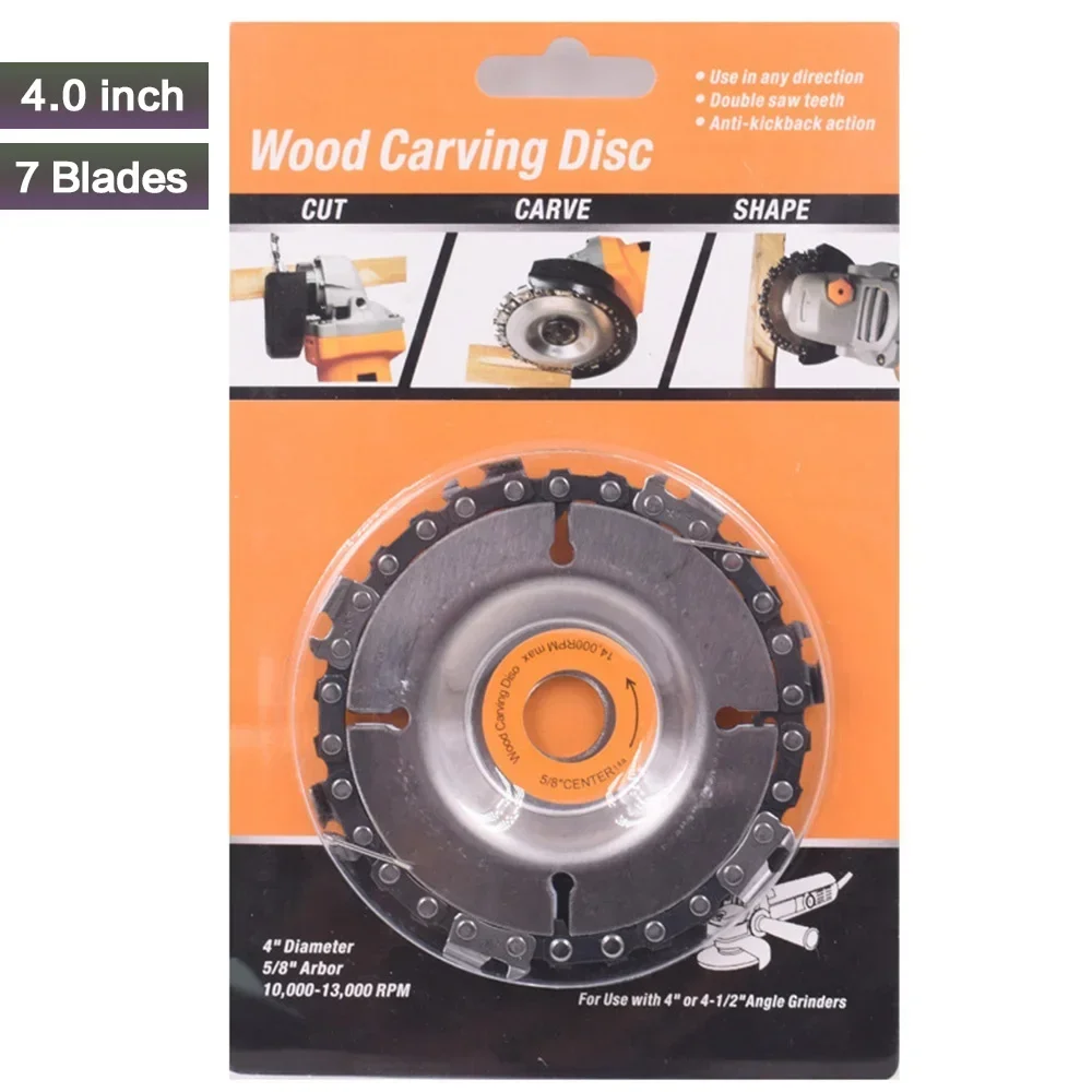 Disco per intaglio del legno Stonego Strumento per piastra smerigliatrice a catena per la lavorazione del legno Smerigliatrice angolare da 4 pollici 4,5 pollici 5,0 pollici