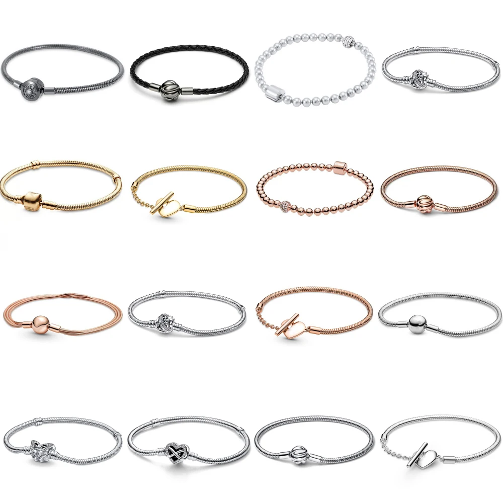 

New Fashion bracelet Snake Bone Chain Fit Moment Charm Diy Fashion Jewelry For Women Bracelet Birthday Gifts Makinig Love 2025