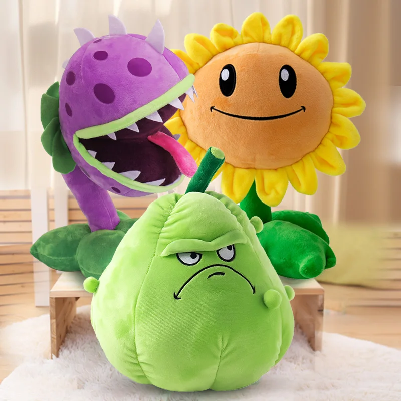 Plants Vs Zombies Plush Toys Doll Pvz Sunflower Chomper Melon Peashooter Plants Soft Stuffed Toys For Children Kid Surprise Gift