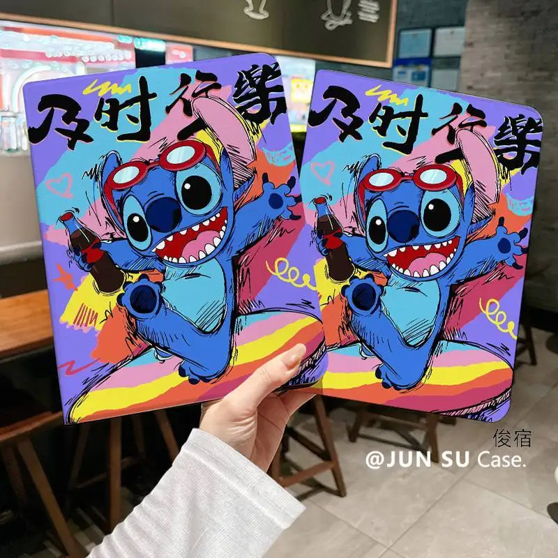 Cool Cartoon Stitch Tablet Case For Redmi Pad SE 11 Pad Pro 12.1 Inch Silicone Soft Fall Prevention Cover