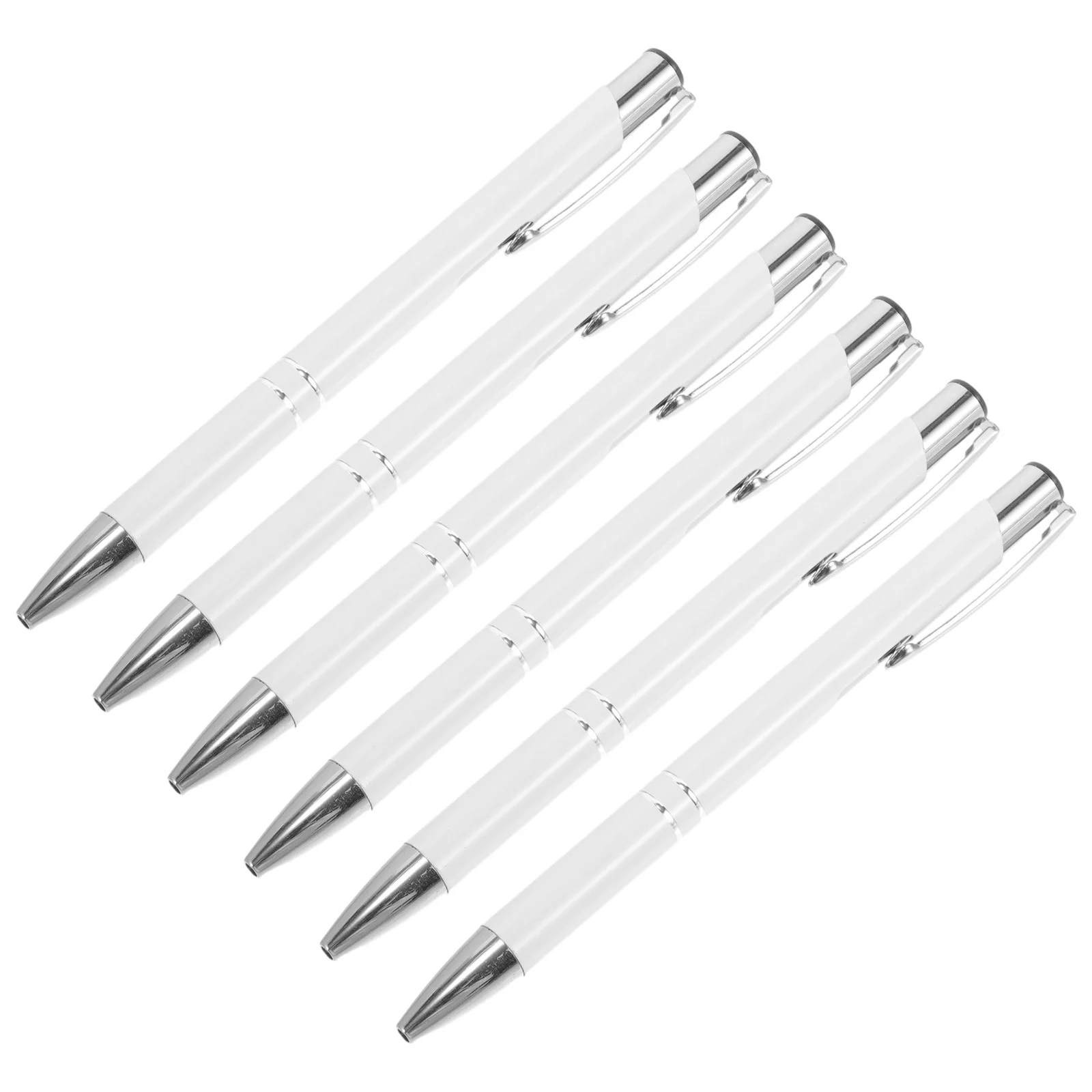 

6Pcs Ballpoint Pens Fine Point Retractable Metal Construction Smooth Writing for School Office Business Gift Gift Pens