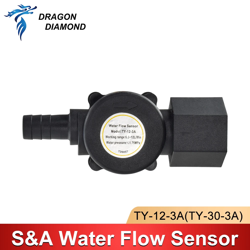 Water Flow Switch Sensor For S&A Industrial Chiller For CO2 Laser Engraver TY-12-3A HL-12 CW3000 CW5000 CW5200