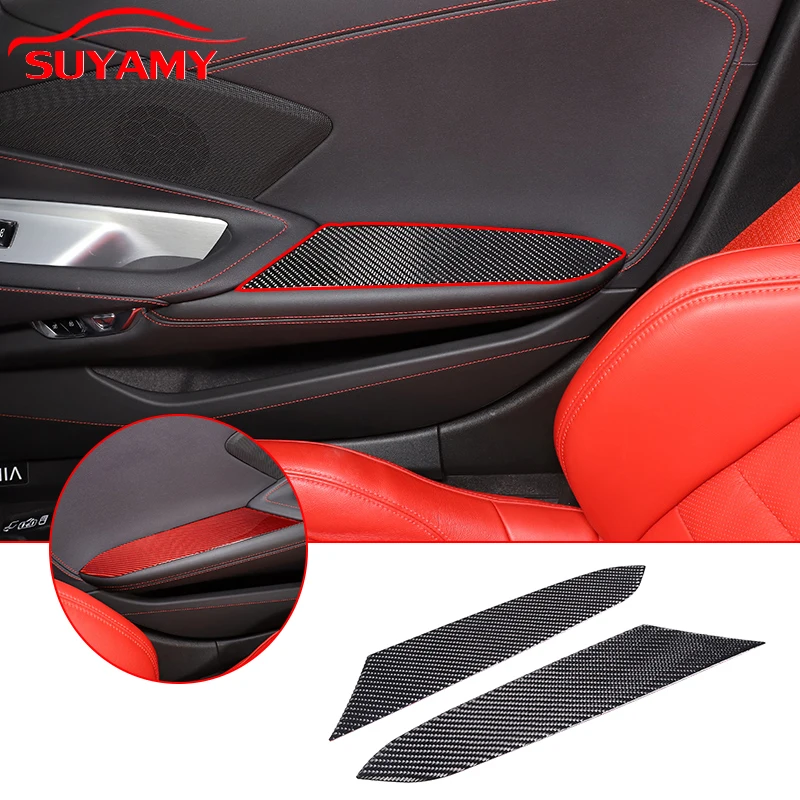 

Soft Carbon Fiber Car Door Armrest Panel Trim Stickers For 2020-2023 Corvette C8 Stingray Z51 Z06 Auto Interior Accessories