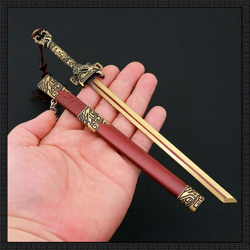Wo Long: Fallen Dynasty Wapen Zhang Liao Dire Tijger Zwaard Mes 22 cm Game Perifere Metalen Zwaard Wapen Model Geschenken speelgoed Jongens