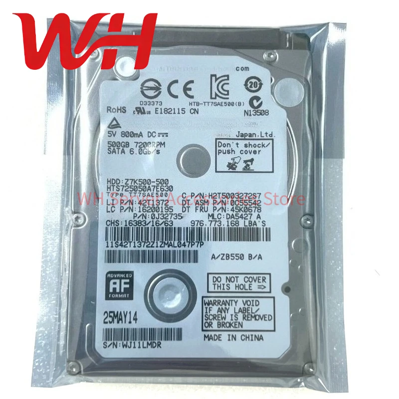 

for HGST Z7K500 HTS725050A7E630 500GB 7200RPM 32MB Cache SATA 6Gb/s 2.5" Laptop HDD Internal Hard Disk Drive
