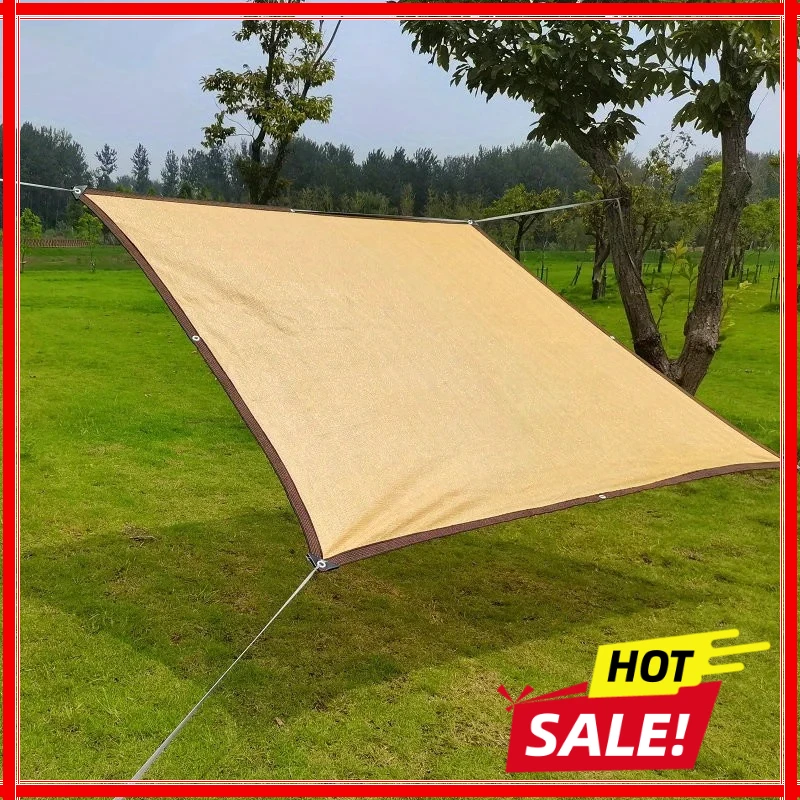 

Бежевая затеняющая сетка, защита от УФ-излучения, навес для растений, уличный солнцезащитный тент, сетка, солнцезащитная ткань из HDPE.