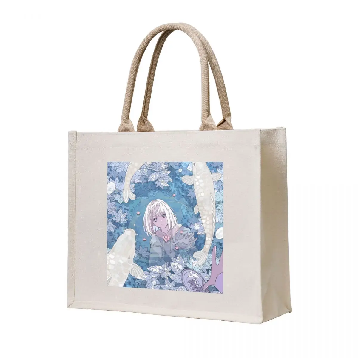 

Aesthetic Anime Fishy Dream Tote Bag custom fabric bag free delivery bags university shopper bag Portable shopping