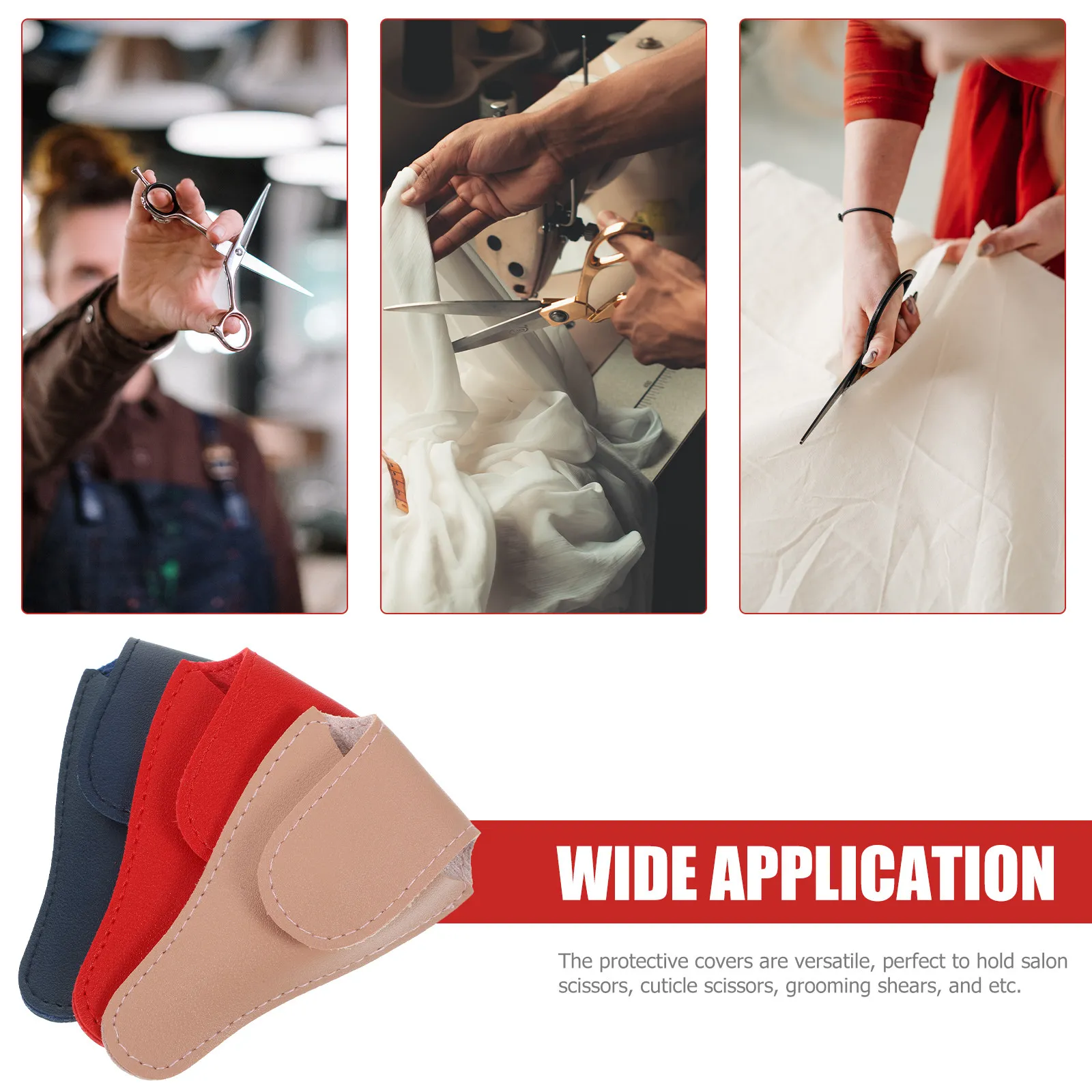 

Набор из 3 чехлов для маникюрных ножниц с застежкой, сумка для хранения ножниц, защитный футляр для маникюра, педикюра и ухода за кутикулой