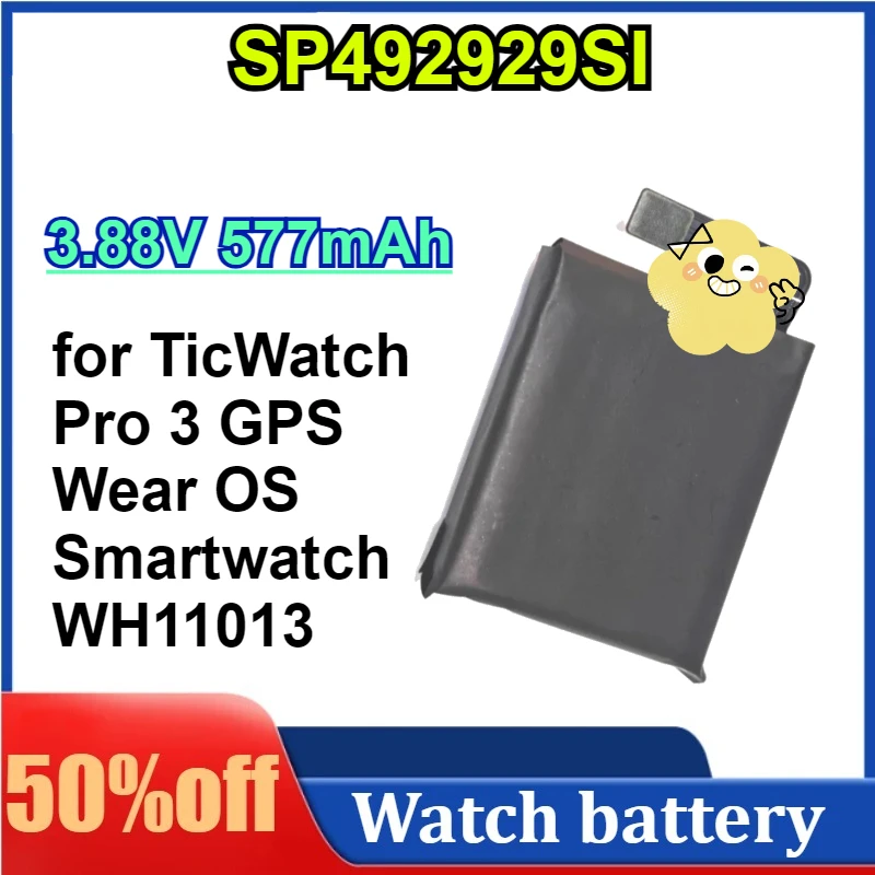 

3.88V 577mAh Replacement Battery with Tools for TicWatch Pro 3 GPS Wear OS Smartwatch SP492929SI WH11013