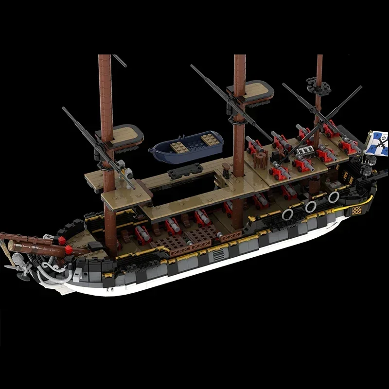Militär Kriegsschiff Modell Moc Gebäude Ziegel Kaiserliche Fregatte Technologie Modulare Blöcke Geschenke Weihnachten Spielzeug DIY Sets Montage