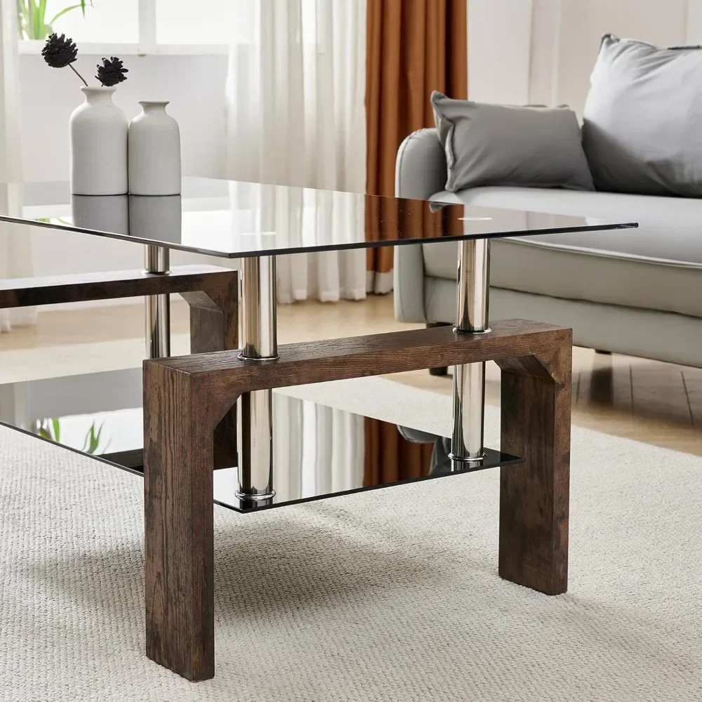 

[New Arrival, Limited Stock!]living room rectangle coffee table, tea table suitable for waiting room, modern side coffee table w