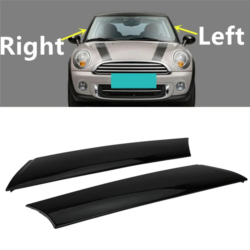 A95E-For BMW Mini Cooper R55 R56 07-15 Front Windshield A Pillar Trim Cover Outer Molding Post Trim Strip