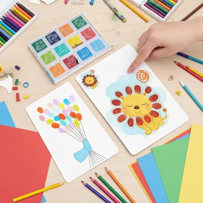 Kids Coloring Graffiti Doodle Set, DIY Finger Painting, Montessori Educational Playtime Gift