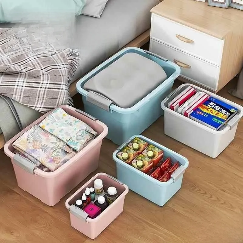Extra Large Plastic Storage Box Household Storage Box High Capacity Clothes Organizer Box Rotation Box for Home Organization