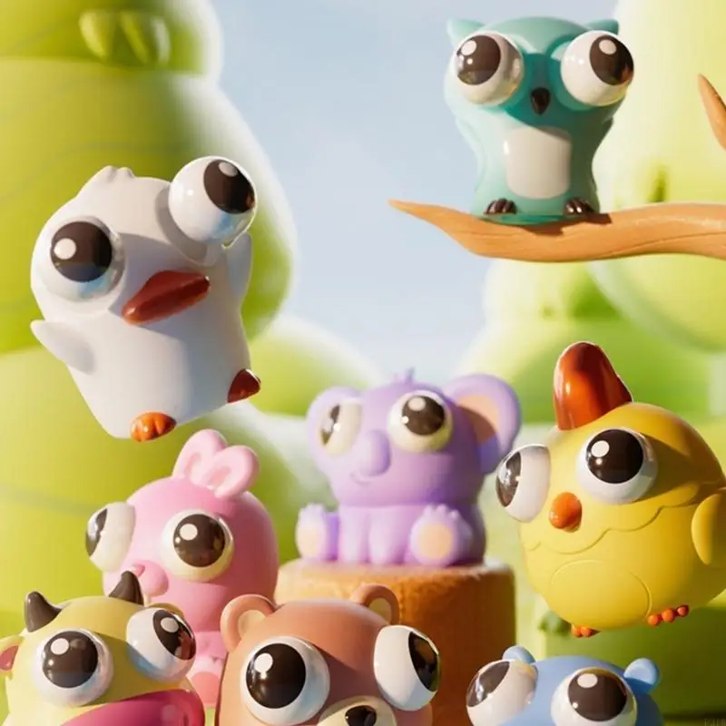 Eye Popping Carton Animal Squeeze brinquedo divertido brinquedo para o escritório do aluno p31b