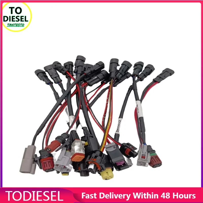 Electromagnetic Piezo Tester Data Extension Cable Common Rail Injector Drive  Plug Harness Cord Kit