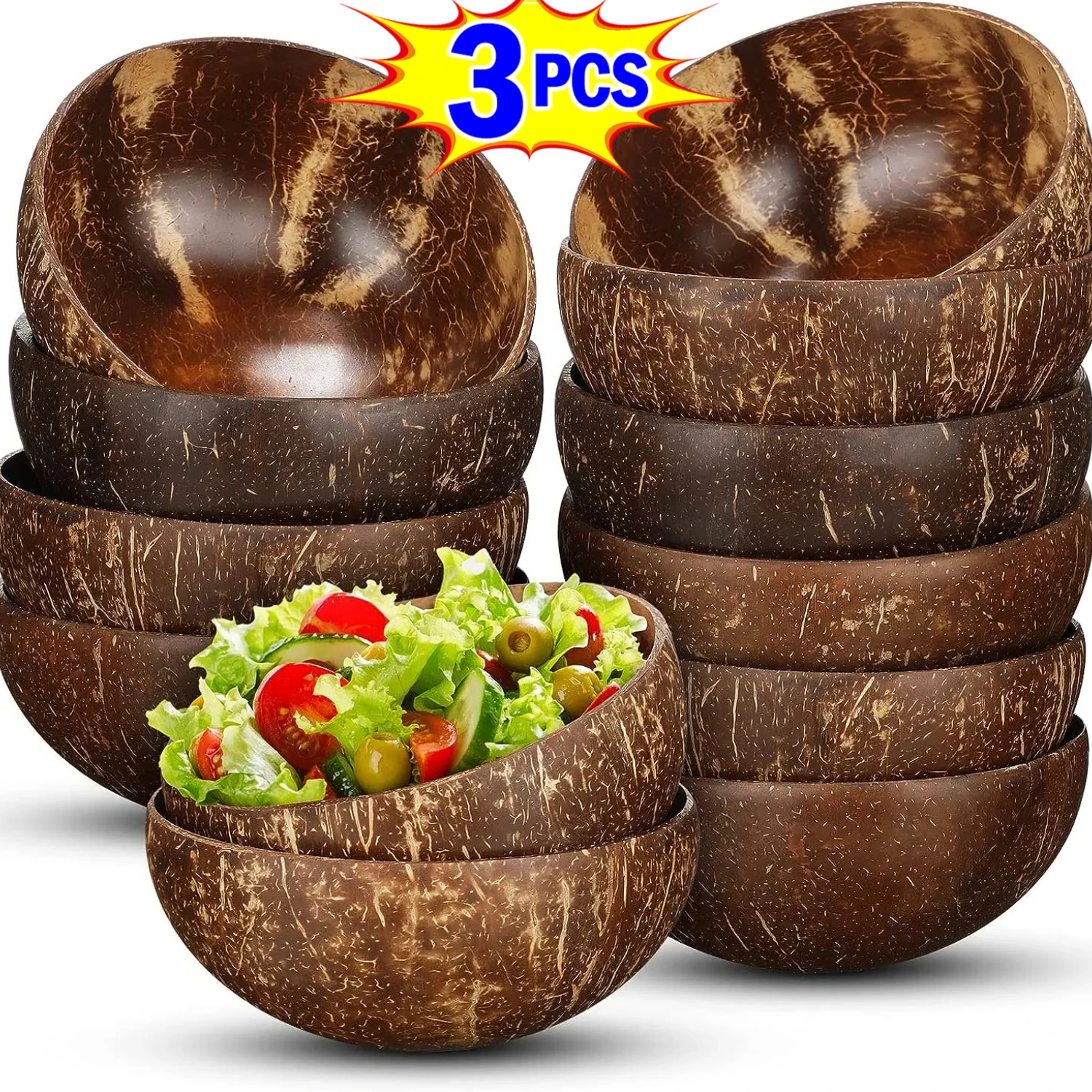 Coconut Shells Anti-scalding Baby Tableware Safety Food Bowl Baby Feeding Tableware Children Training Anti-dropping Bowls