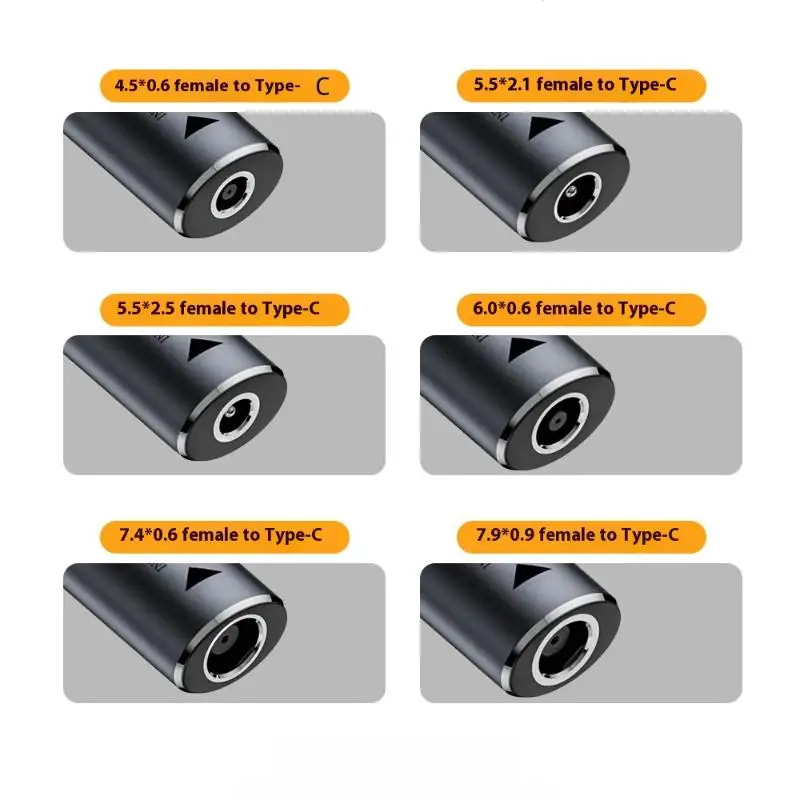 1 قطعة كابل شحن سريع لماك بوك هواوي 140 واط محمول عالمي 5 فولت 9 فولت 20 فولت تيار مستمر أنثى إلى USB C نوع C PD محول الطاقة محول