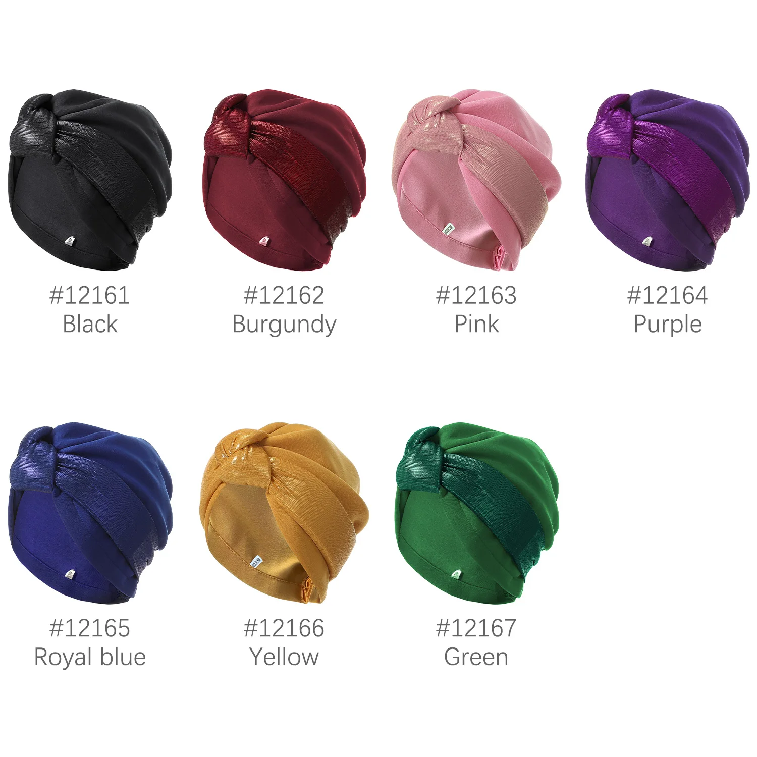 Muslim Women Vintage Knot Turban Female Bandana Cap Wedding Headtie Party Headwear Female Fashion Head Wraps Headscarf Cap