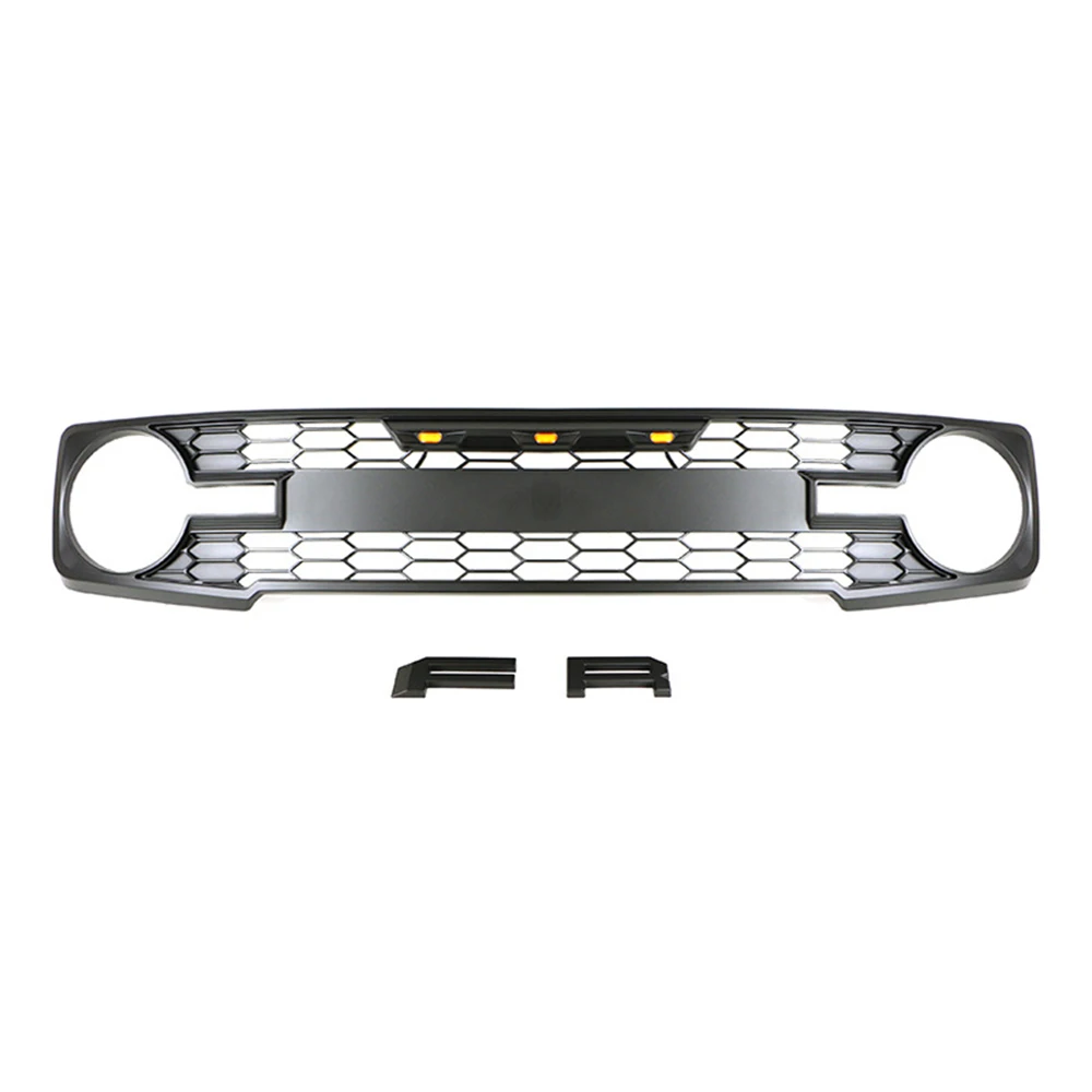 For Ford Branco 2022 Rap Tor Style Grills Off Road Auto Parts Exterior Accessories Front Grill Car Grille With Led Lights Fit