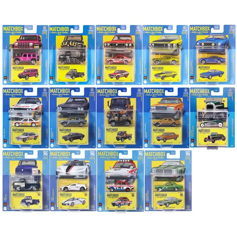 

Коллекционная коробка Matchbox серии GBJ48 Jeep Ford Mustang Mazda Aston Martin Audi BMW Mercedes Chevy 1/64, литая под давлением модель автомобиля, игрушка