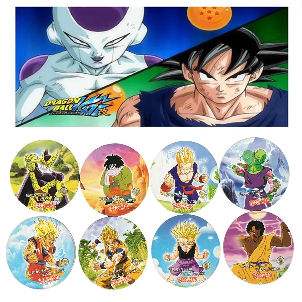 6er-Pack Anime Dragon Ball Z Karten Runde Papierkarten Familienunterhaltung Austauschbare Bedruckte Sammelkarten Geschenk Spielzeug
