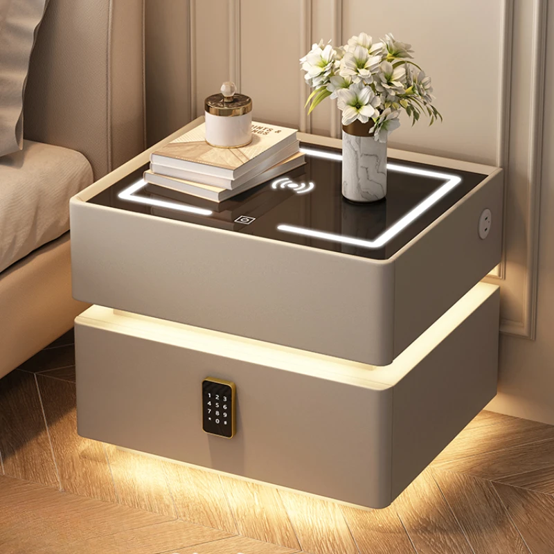 Bedroom Modern Nightstand Bedside Storage Small Apartment Smart Nightstands Wireless Charger Mesa De Cabeceira Home Furniture