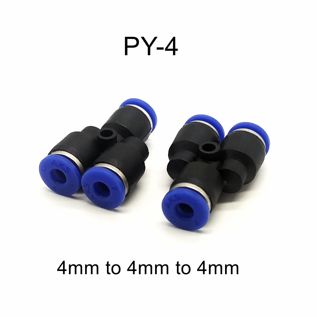 10pcs/lot Pneumatic Air Fitting 4mm to 4mm to 4mm Y Shape Quick Fitting Connector PY-4