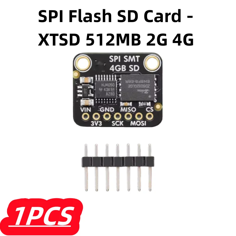 1 unids/lote 100% nueva tarjeta SD Flash SPI-XTSD 512MB 2GB/4GB módulo de expansión