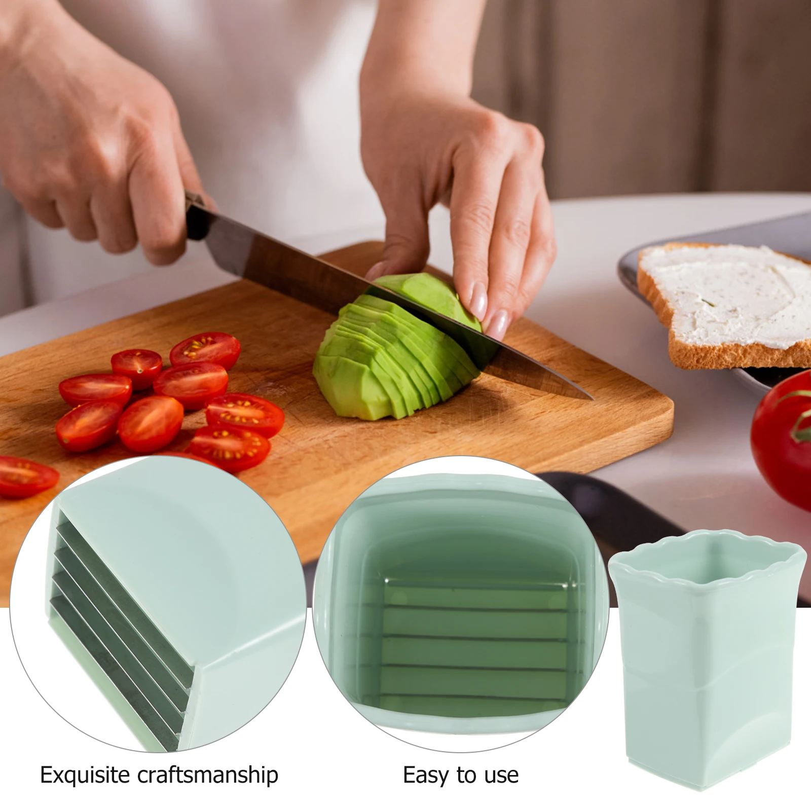 

Fruit Slicer Veggie Kitchen Tool Strawberry Green Stainless Steel Cheese Multifunction Food Slicers For Home Cooking Egg
