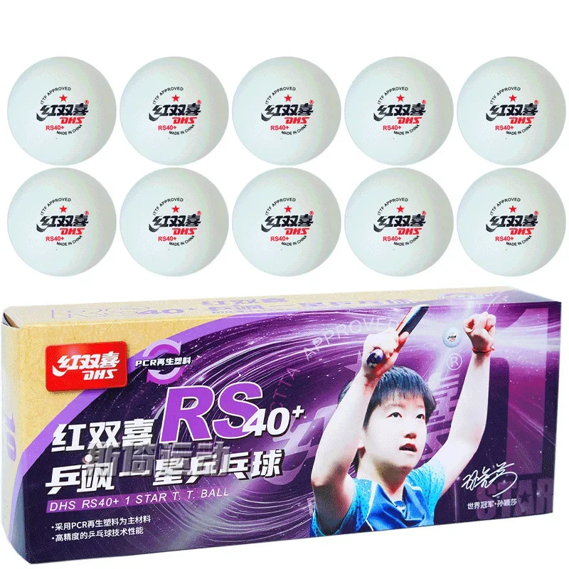 2025 جديد حقيقي DHS كرات تنس الطاولة 6 /10 قطعة مادة جديدة RS40 + بينغبونغ الكرة 2025WTT المنافسة 1/2/3 نجوم كرات التنس #4