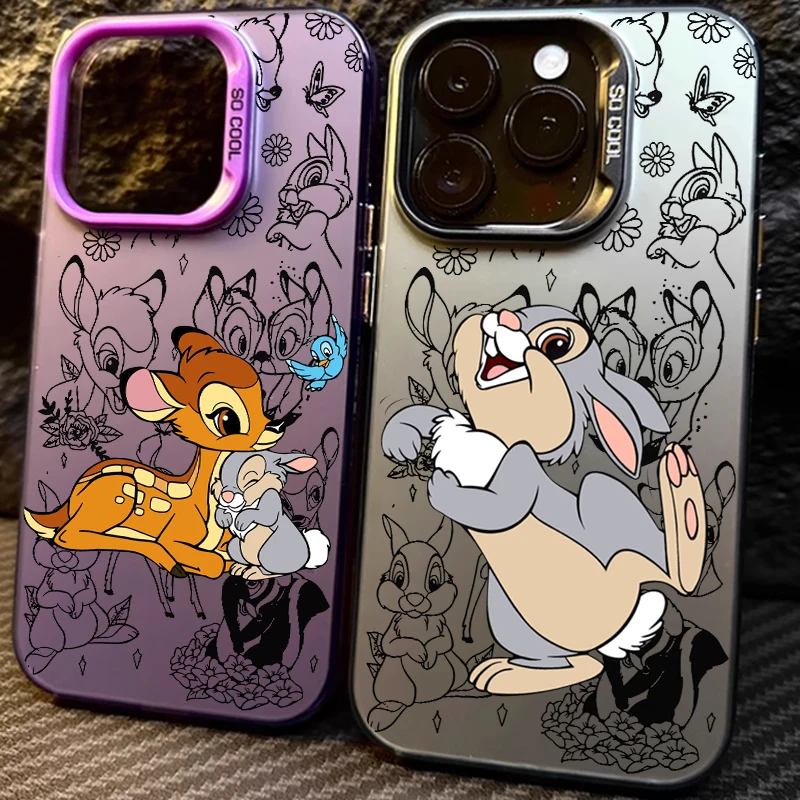 Bambi Thumper Disney For Redmi Note 13 12 12S 11 11S 11E 10 10T 10S 9C 9T Pro Plus Max Lite 5G Colorful Silver Mobile Cover