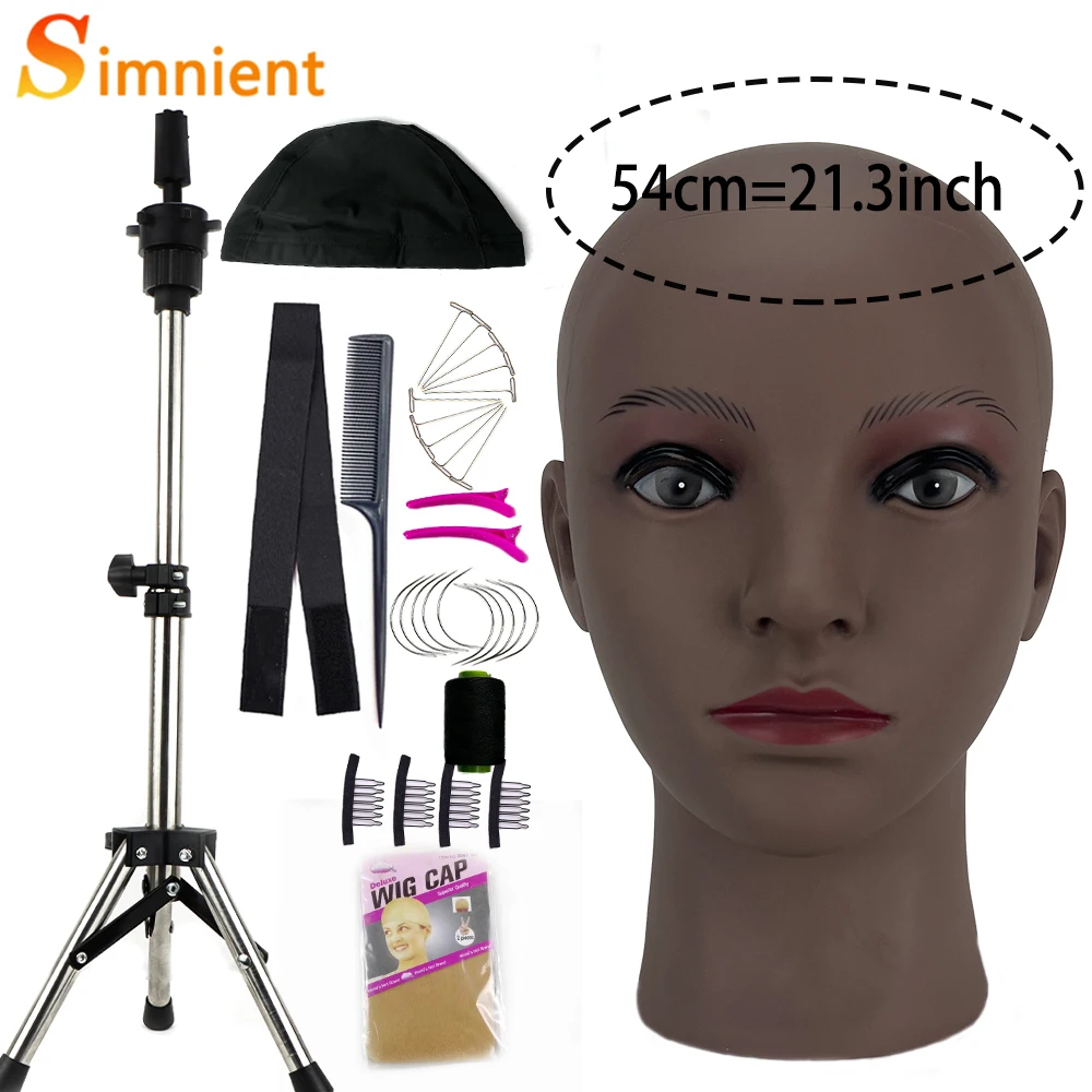 Mannequin Head With Tripod For Making Wig Hat Glasses Mask Display Cosmetology Manikin Head For Makeup Practice Wig Install Kit