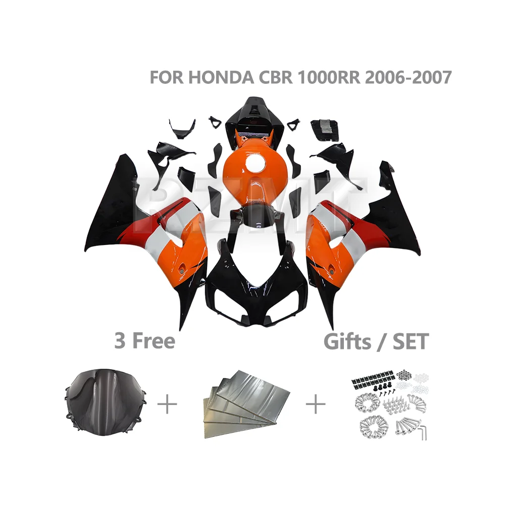 

Fairings Kit FOR HONDA CBR1000RR 2006 2007 CBR 1000RR Customized Motorcycle Fairing Kit ABS Injection Body Parts Set H1007-115a