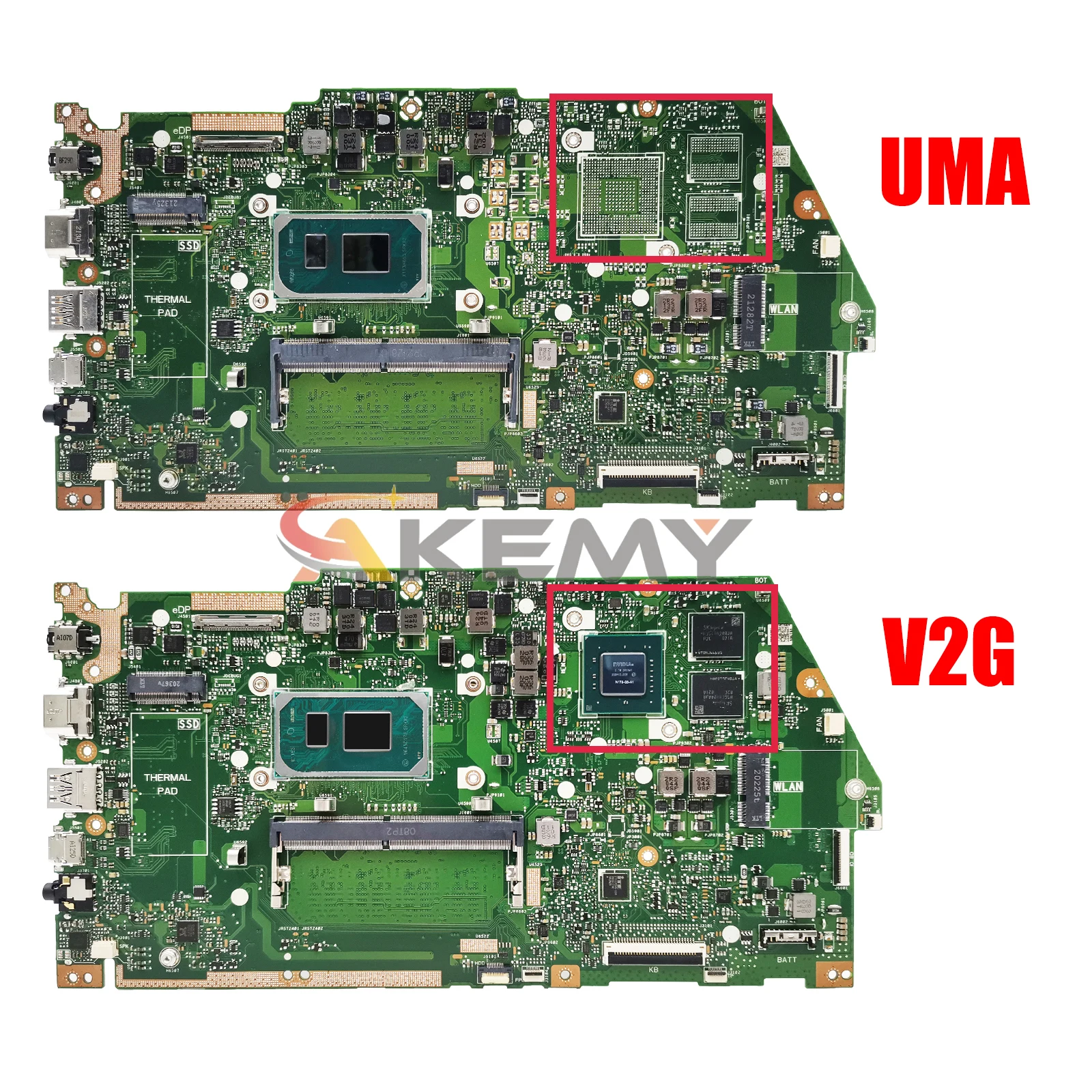 Imagem -02 - Akemy X513ea Mainboard para Asus X513eq X513ep R513e K513e F513e A513e Laptop Motherboard Cpu i3 i5 i7 10th 11th Gen 4g 8g-ram