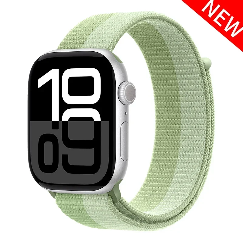 Nylon Loop For Apple Watch Strap 45mm 44mm 49mm 46mm 40mm 41mm 38mm 42mm Correa Bracelet iWatch Series 6 Se 7 8 9 10 ultra2 band