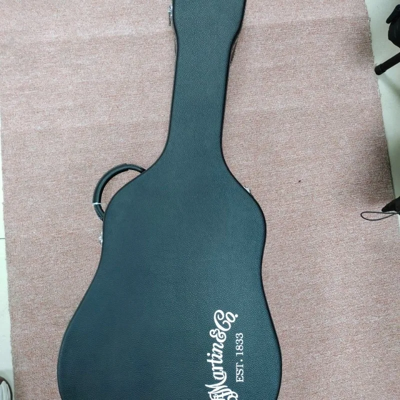 41 Inches Leather Guitar Case Black Thickened Portable Drop-proof Shockproof Guitar Box Premium Musical Instrument Accessories