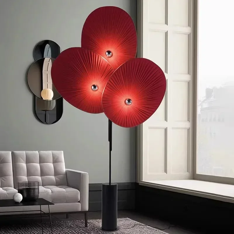 Modern Nordic Minimalism Fan Shaped Sofaside Floor LampsHomestay Living Room Designer Lamps Bedroom Home Lighting Decor Fixtures