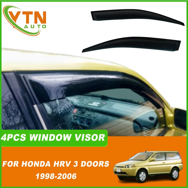 For Honda Hrv 3Doors  1998 1999 2000 2001 2002 2003 2004 2005 2006 Side Window Deflector Window Visors Sun Rain Guard