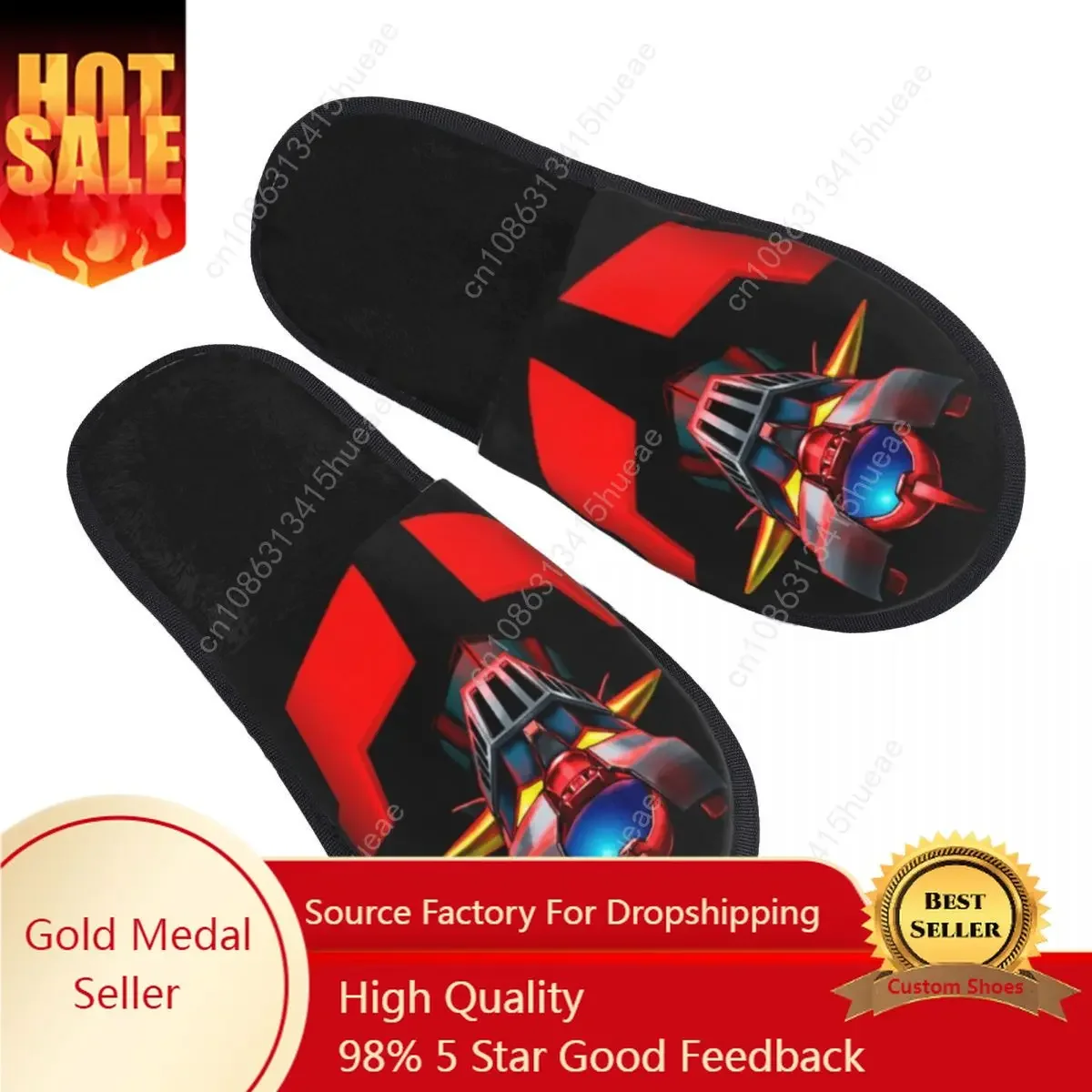 

Mazinger Z Mad Robot Comfy Scuff With Memory Foam Slippers Women Grendizer Anime Manga Bedroom House Shoes